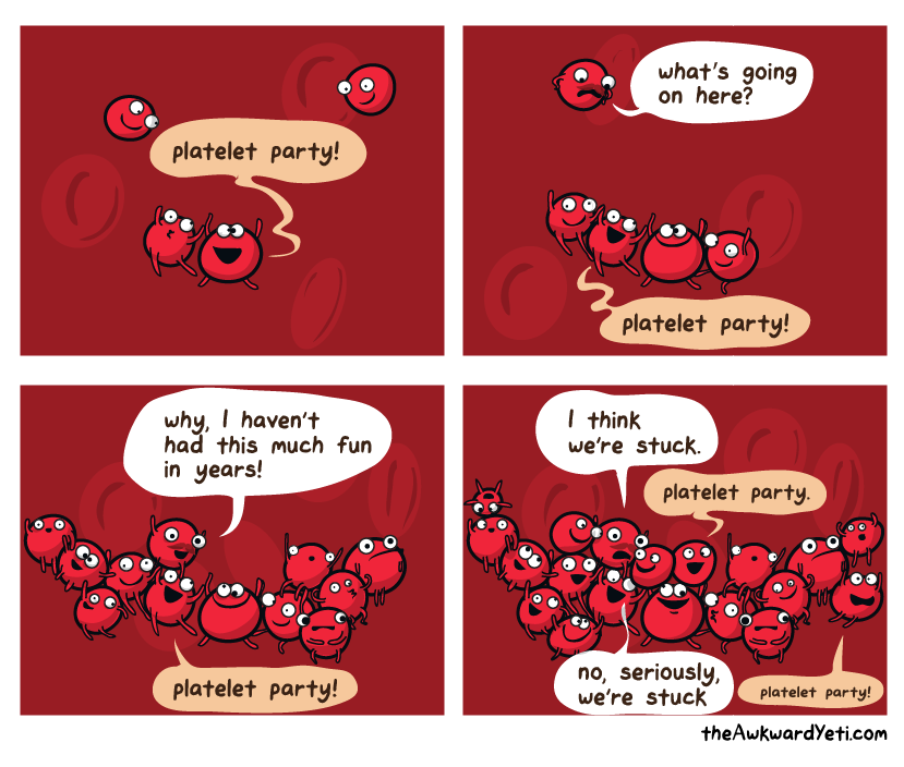 blood clots comic awkward yeti